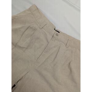 Vtg Dockers Khakis Shorts Mens Size 38 Linen Blend Beige Pockets Union Made